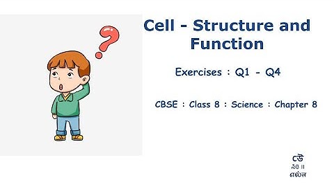 Class 8- Science-Chapter 8–Cell : Structure And Function- Exercises 01- Q1 - Q4 #NCERT #Kannada
