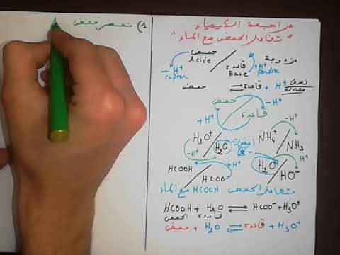 مراجعة الكيمياء "تفاعل الحمض مع الماء"