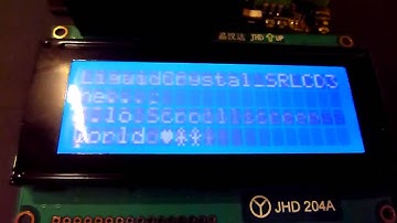 LiquidCrystal_SR_LCD3 LiquidCrystal functionality test (MC14094 shift register and LCD3 wiring)