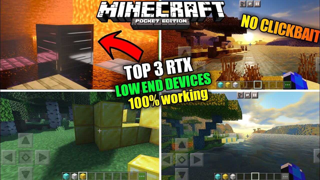 Minecraft PE RTX Download, Best Ultra Graphics Ray Tracing Shader Texture  Packs