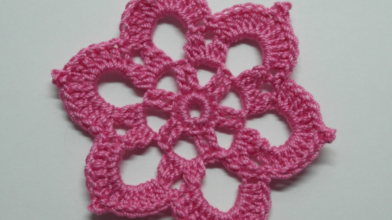 How To Make a Simple Crocheted Flower  Motif DIY Crafts 