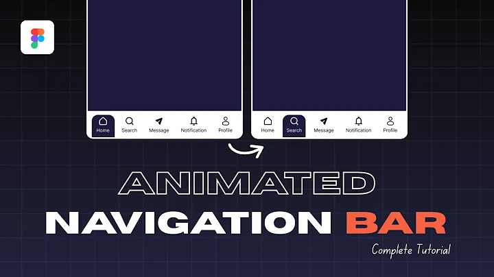 Animated Navigation Bar in Figma | Step-by-Step Prototyping Tutorial for Mobile App UI