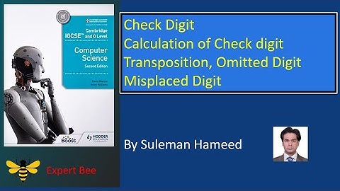 How to calculate check digit | type of error check digit can detect@ExpertBee