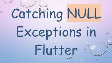 Catching NULL Exceptions in Flutter