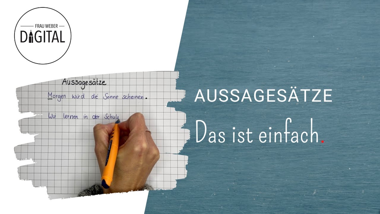 Aussagesätze schnell erklärt (inkl. Arbeitsblatt) YouTube