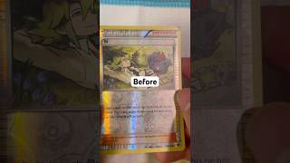 Before and after scratch removal using Novus #2 #pokemon #pokemoncards #pokemontcg #kurtsrecovery