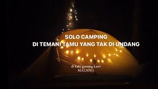 solo camping di tengah alas gunung kawi malang | di temani tamu tak di undang