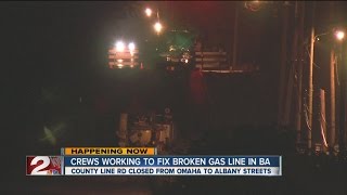 Gas line ruptured at Broken Arrow storage business