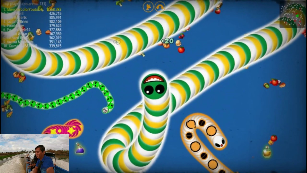 [000] Big 1.5 M Worms Running Where. Worms.Io Relaxing Games. 000.MyColorGames - YouTube