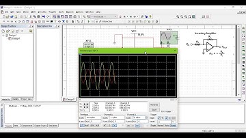 INVERTING  AMPLIFIER (OP-AMP ) EXPERIMENT USING MULTISIM