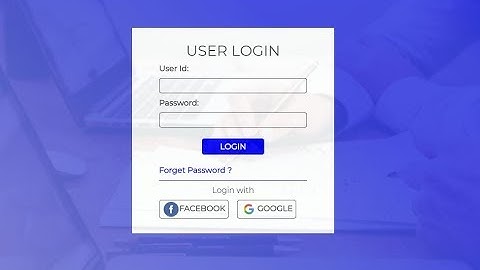 Creating a Login Page - HTML and CSS