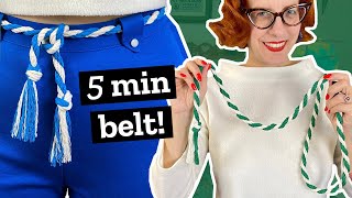 How To Make A Rope Belt  DIY MEN'S FASHION 