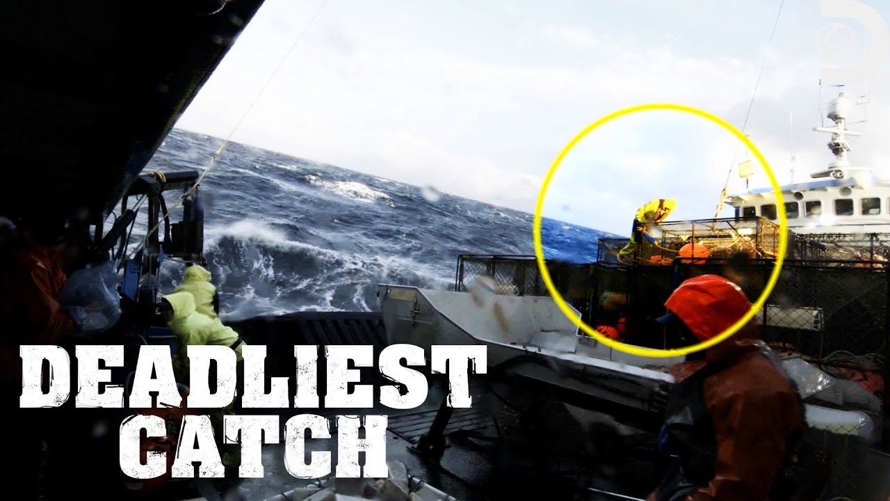 Film backdrop image for Crewman Almost Thrown Overboard Into Rough Alaskan Waters (2023)