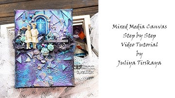 Mixed Media Canvas with opal magic paints Finnabair
