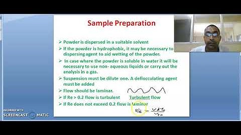 Micromeritics, Sedimentation method