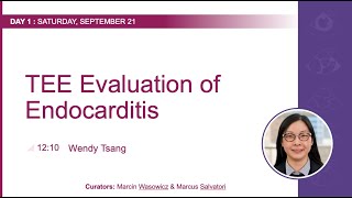 TPES 2024: Dr. Wendy Tsang  TEE evaluation of endocarditis