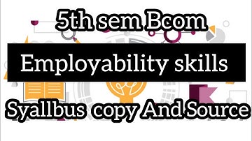 5th sem Bcom ll Employability skills Syllabus Copy & Source ll @Tutor_from_home