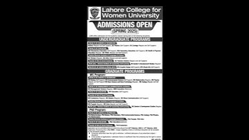 LCWU admission 2025/Lahore college for women university spring Admissions 2024-2025 #viralshort