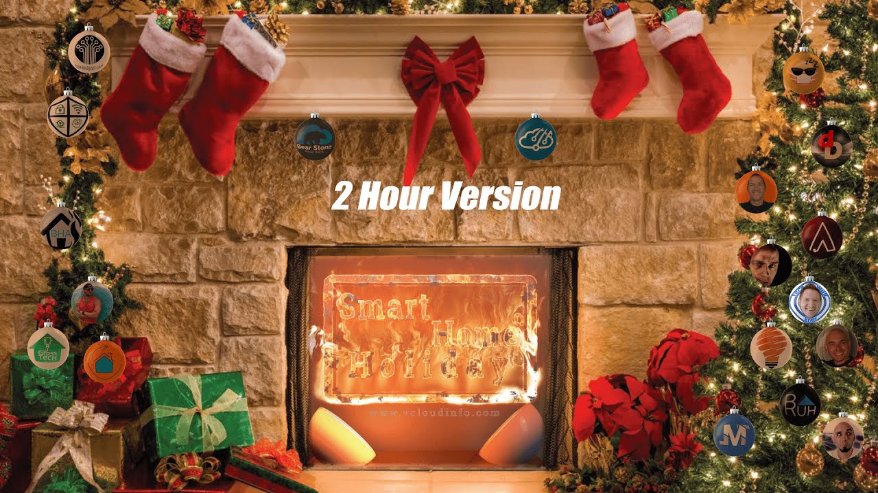 Merry Christmas! - Smart Home Yule Log-  2 Hour Loop Version