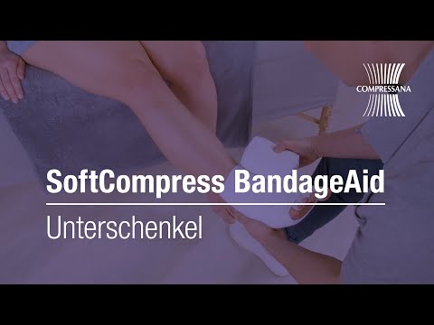 Ödemtherapie mit SoftCompress BandageAid – Anlegen der Bandagierung am Unterschenkel