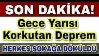 Sondakika Deprem Oldu Gece Vakti̇ O İlimizde Şiddetli Deprem