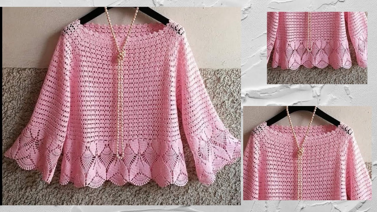CROCHET STEP BY STEP BLUSA LOVE SPRING 2020 subtittles several language -  YouTube