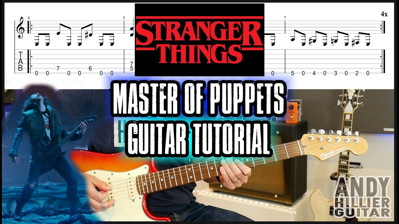 Stranger Things Master Of Puppets Guitar Tutorial Lesson YouTube