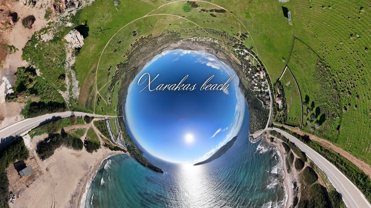 Xarakas beach & the emplacement of WWII/Η παραλία Χάρακας και τα πολυβολεία του Β΄Παγκοσμίου πολέμου