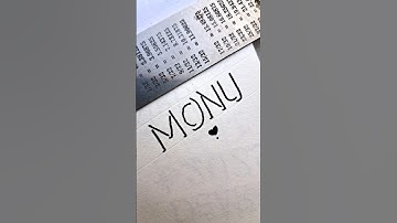 MONU🤗 Subscribe for your Name|| #art #drawing #3d #calligraphy #name #handwriting #shorts