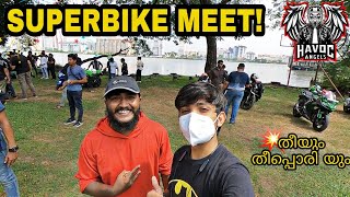 SUPERBIKE MEET | BREAKFAST RIDE | തീയും തീപ്പൊരിയും | 50+bikes |