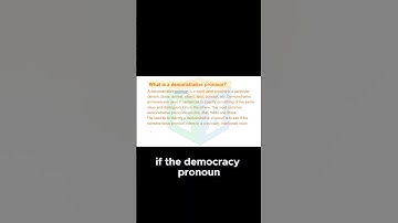 Mastering Demonstrative Pronoun