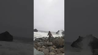 watching the waves crash is the coolest thing