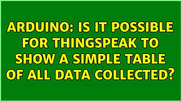 Arduino: Is it possible for ThingSpeak to show a simple table of all data collected?