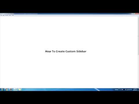 How To Create Custom Sidebar and Adding Widgets to Sidebar
