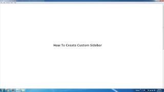 How To Create Custom Sidebar and Adding Widgets to Sidebar screenshot 3