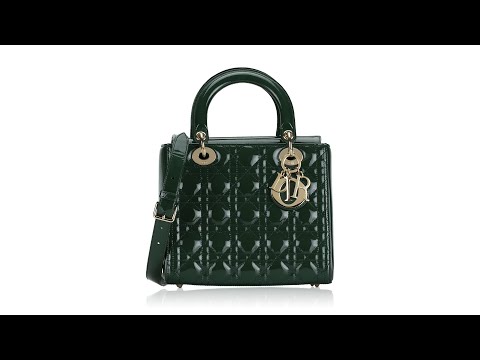 Christian Dior Patent Cannage Medium Lady Dior Dark Green - Youtube