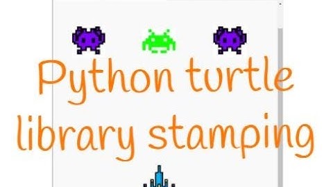 Python Tutorial | Python turtle library stamping icons | Python for beginners