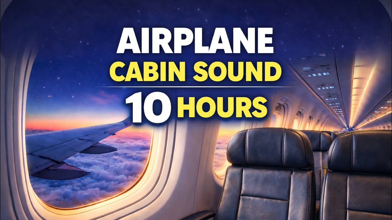 Airplane Cabin Sounds for Sleep 10 Hours of Relaxing Flight Noise