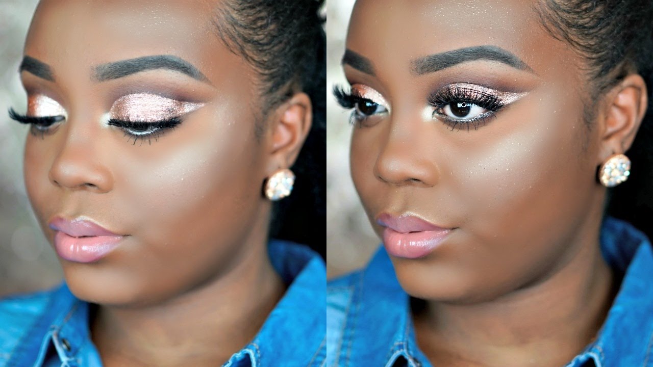 MAKEUP TUTORIAL Rose Gold Cut Crease Stila Magnificent Metals