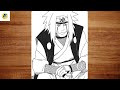How to draw Jiraiya step by step|| How to draw anime||Easy drawing ideas for beginners||pencilsketch