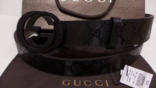 black imprime gucci belt