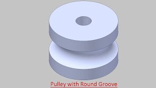 Pulley with Round Groove (Video Tutorial) Autodesk Inventor
