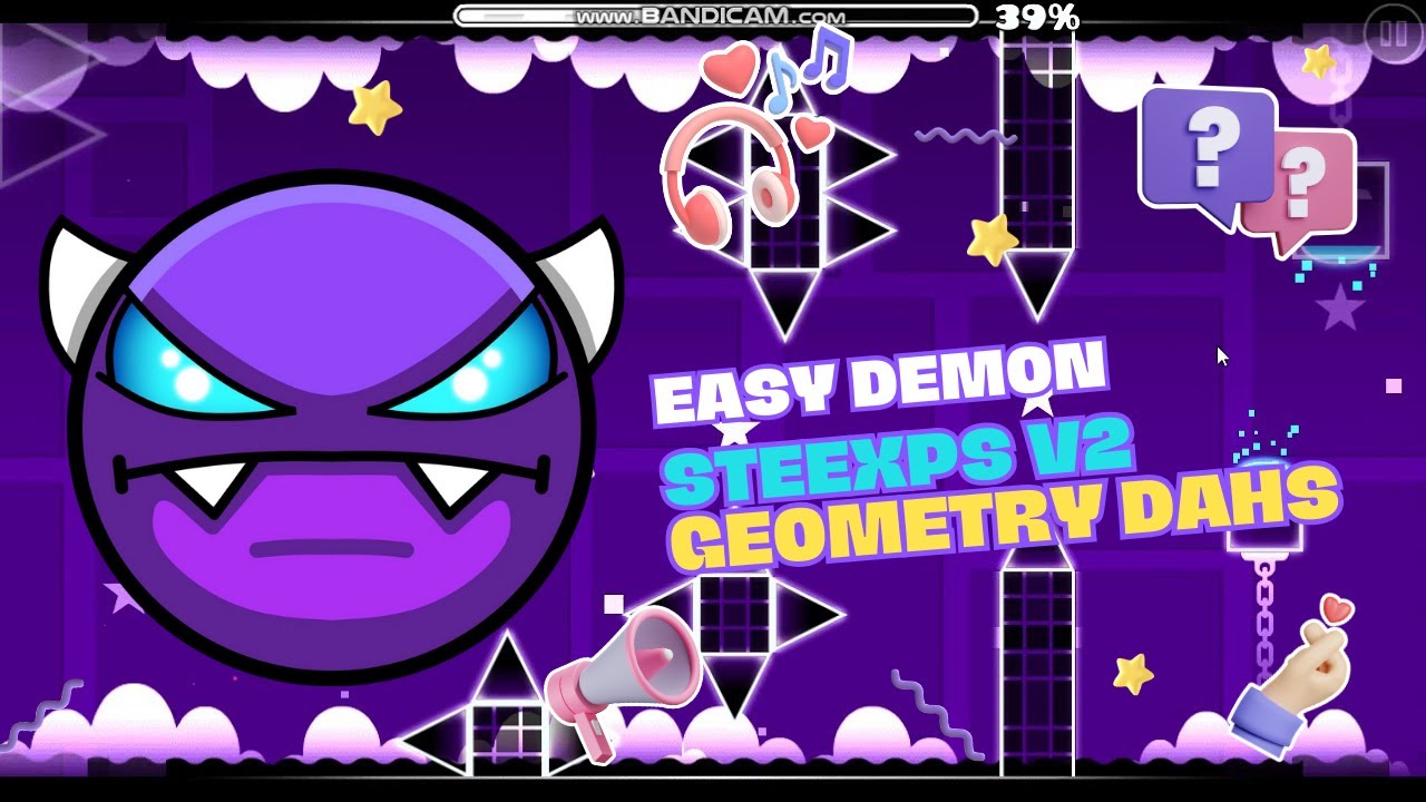 Steexps v2 100% Geometry Dash 2.11 Easy Demon Camino a la 2.2. - YouTube