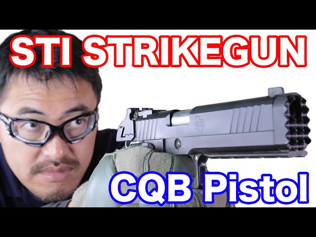 KSC STI StrikeGun GBB Strike Gun, a custom gun specialized