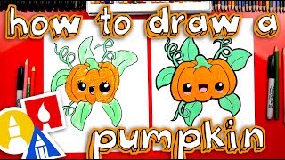 how to draw a funny cute pumpkin