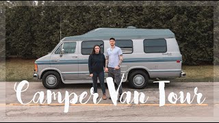 Vintage Camper Van Tour  #vanlife  1989 Dodge Ram Roadtrek.