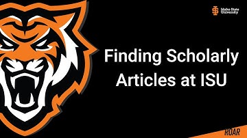 Finding Scholarly Articles at ISU