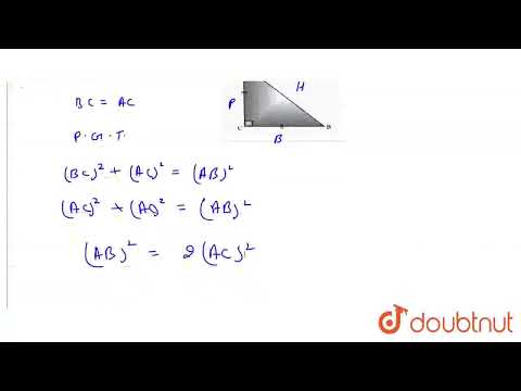 In figure below ABC is an isosceles triangle right at C with AC =4 cm . Find the length of AB . ...