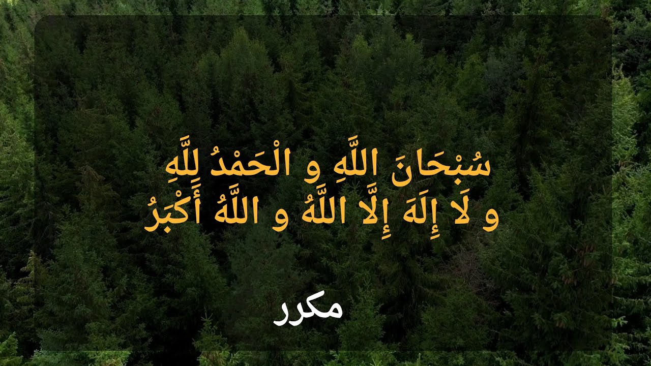 الباقيات الصالحات: سبحان و الحمدلله و لا إله إلا الله و الله أكبر .كلمات تُرضي الرحمن وتثقل الميزان