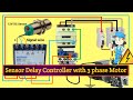 3 phase Motor Automatic Controller | Proximity Sensor with Delay Timer | Sensor Delay Controller